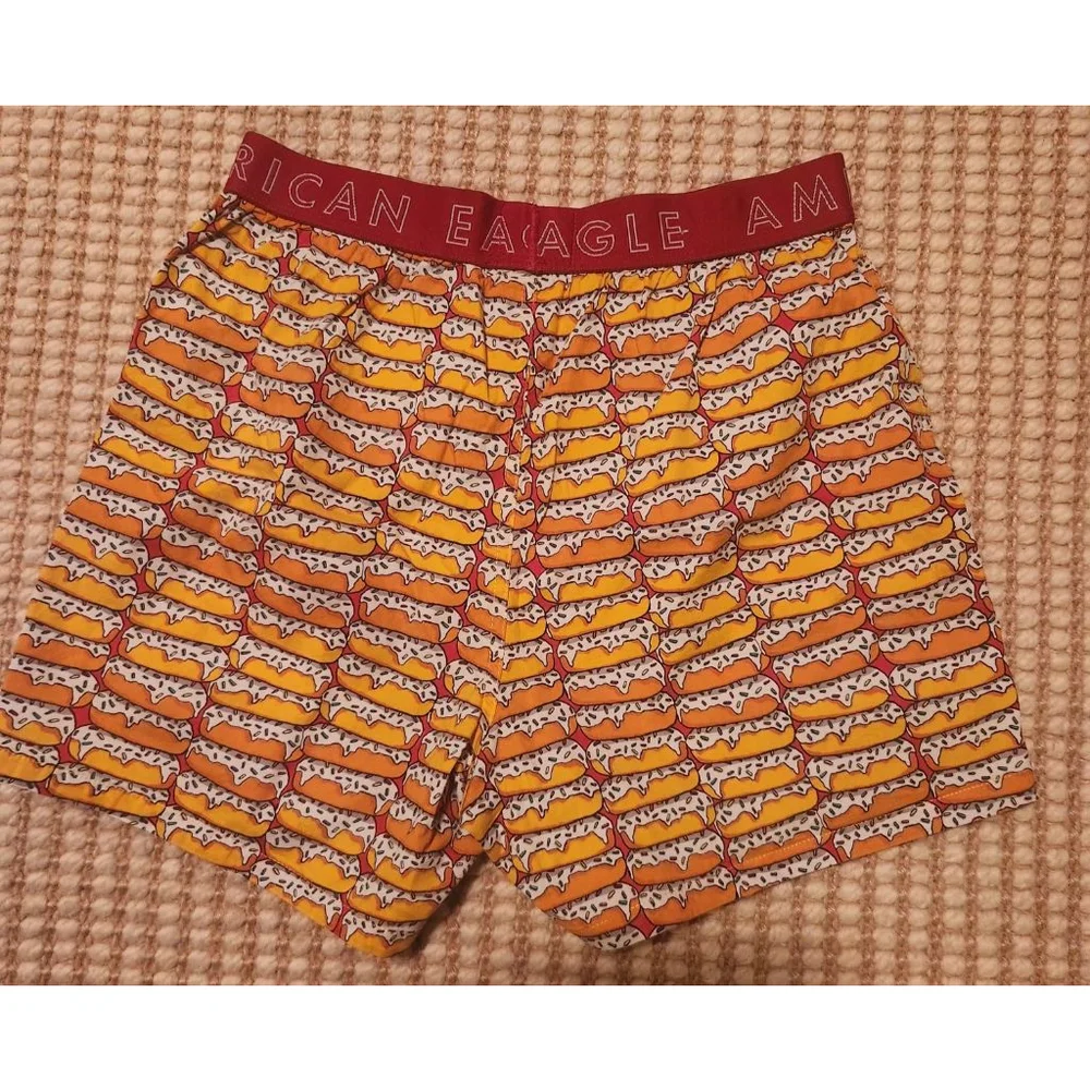 Men's American Eagle Orange Donut Print Boxers S - Picture 6 of 7